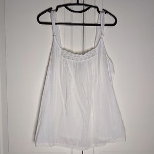 Old Navy White Sheer Sleeveless Blouse